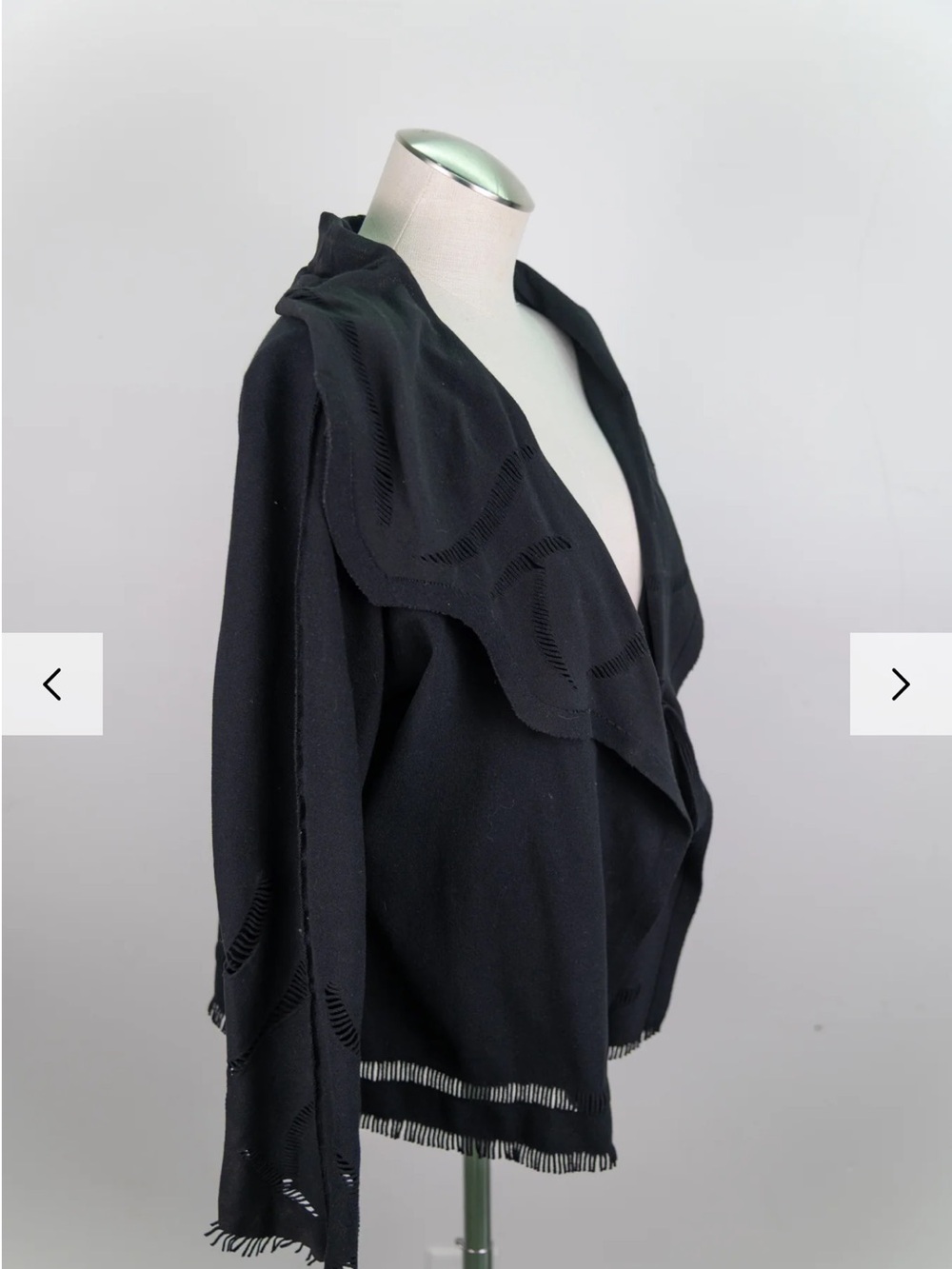 Issey Miyake Black Textured Knit Top - Picture 3 of 7